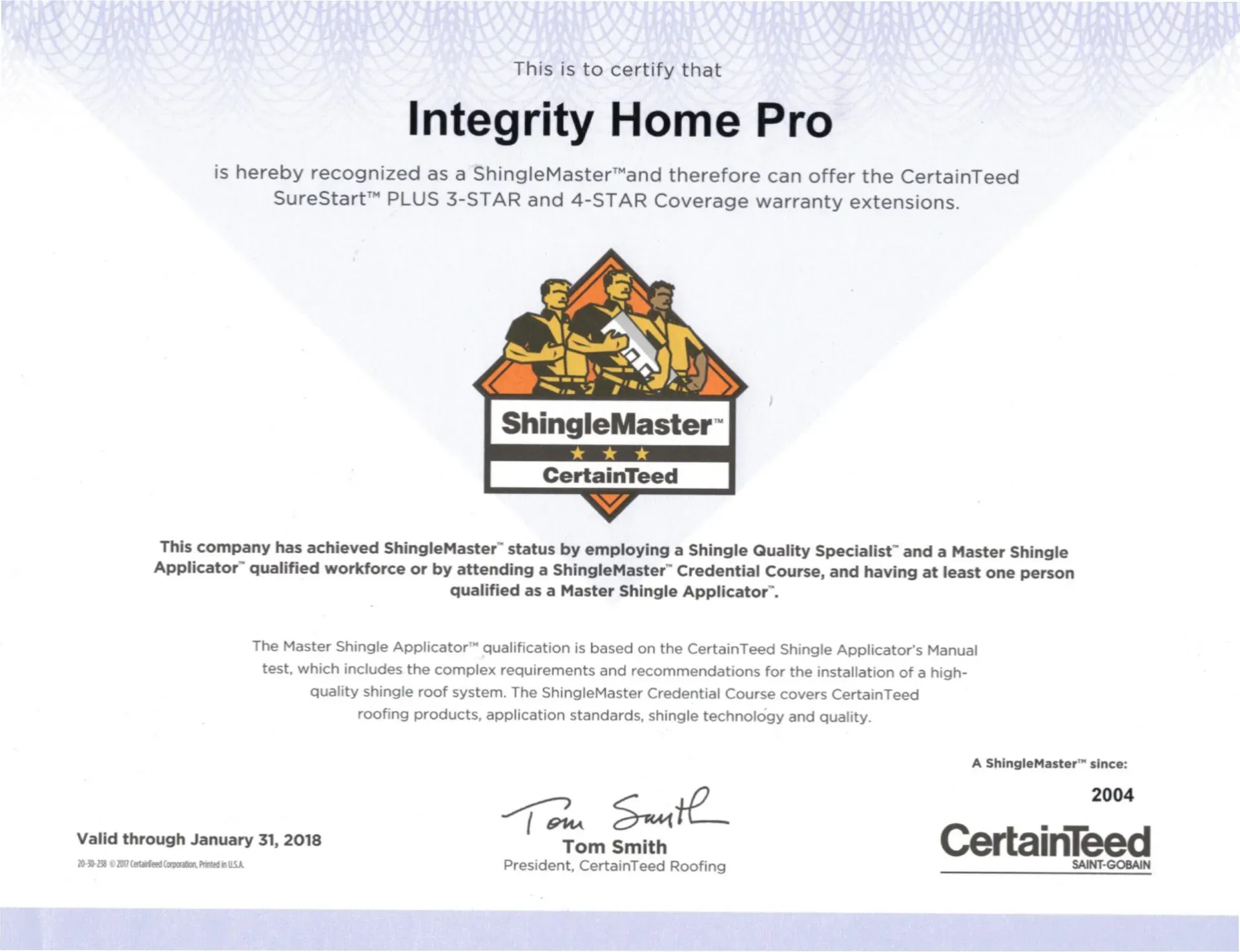 2016 The Master Shingle Applicator